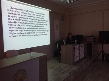 OKULUMUZDA BOZKIR TOPLUM SAĞLIĞI MERKEZİ HIV AİDS KONULU SEMİNER YAPTI